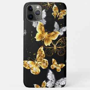 Goud en witte vlinders iPhone 11 pro max hoesje