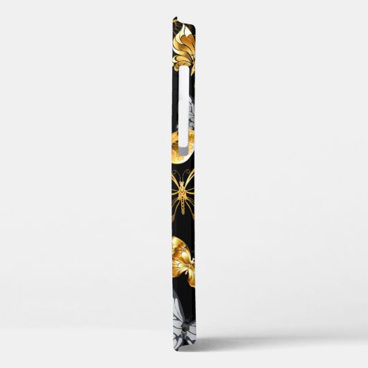 Goud en witte vlinders Case-Mate iPhone case (Achterkant / Links)