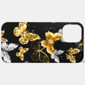 Goud en witte vlinders Case-Mate iPhone case (Achterkant (horizontaal))