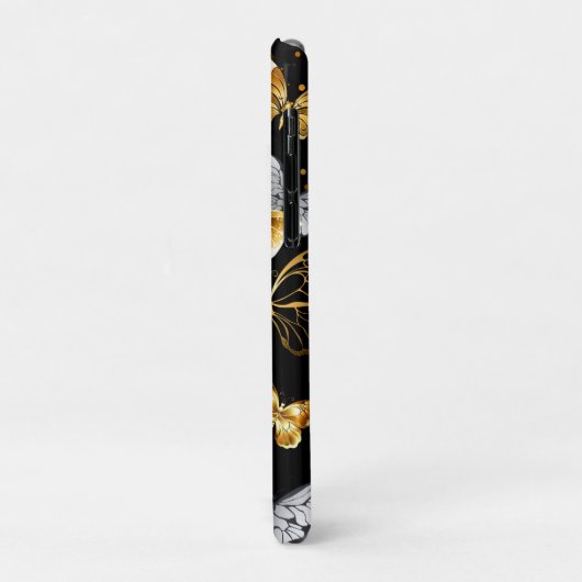Goud en witte vlinders Case-Mate iPhone case (Achterkant/links)