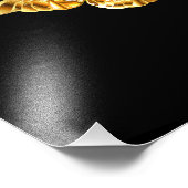 Goud en witte vlinders foto afdruk (Hoek)