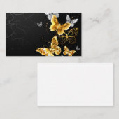 Goud en witte vlinders informatiekaartje (Voorkant / Achterkant)