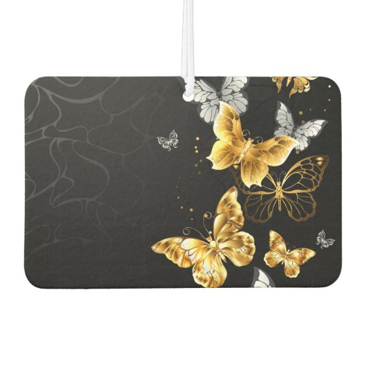 Goud en witte vlinders luchtverfrisser (Voorkant)