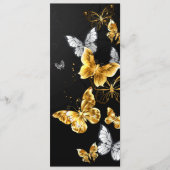 Goud en witte vlinders menu (Voorkant)