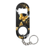 Goud en witte vlinders mini flessenopener (Achterkant)