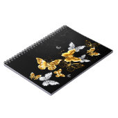 Goud en witte vlinders notitieboek (Linkerzijde)