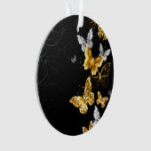Goud en witte vlinders ornament (voorkant)