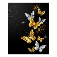 Goud en witte vlinders