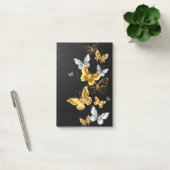 Goud en witte vlinders post-it® notes (Kantoor)