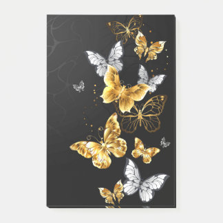 Goud en witte vlinders post-it® notes