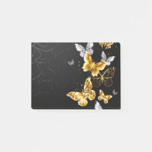 Goud en witte vlinders post-it® notes