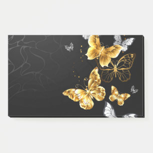 Goud en witte vlinders post-it® notes