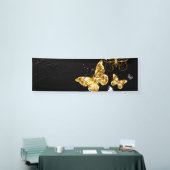Goud en witte vlinders spandoek (Beurs)
