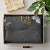 Goud en witte vlinders tissuepapier (Geschenk)