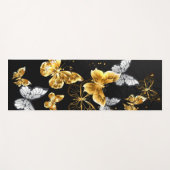 Goud en witte vlinders yogamat (Voorkant (horizontaal))
