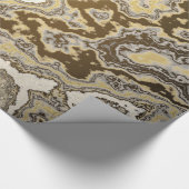 Goud en zandsteeneieren cadeaupapier (Hoek)