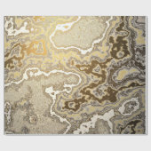 Goud en zandsteeneieren cadeaupapier (Vlak)