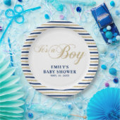 Goud en zeemacht | Modern Baby shower Bord (Feest)