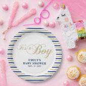 Goud en zeemacht | Modern Baby shower Bord (Feest)