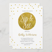 Goud en zie Uitnodiging (Voorkant / Achterkant)