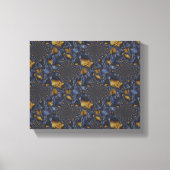 Goud en Zilver Blauw Gesmolten Metaal Canvas Afdruk (Voorkant)