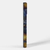 Goud en Zilver Blauw Gesmolten Metaal Case-Mate iPhone Case (Achterkant / Rechts)