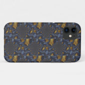 Goud en Zilver Blauw Gesmolten Metaal Case-Mate iPhone Case (Achterkant (horizontaal))