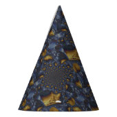 Goud en Zilver Blauw Gesmolten Metaal Feesthoedjes (Links)