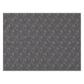 Goud en Zilver Blauw Gesmolten Metaal Tafelkleed (Voorkant (Horizontaal))