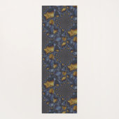 Goud en Zilver Blauw Gesmolten Metaal Yogamat (Achterkant)