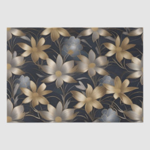 Goud en Zilver Bloemen Decoupage / Tissuepapier