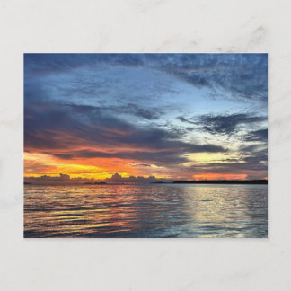 Goud en Zilver Eiland Zonsondergang, Brisbane Briefkaart