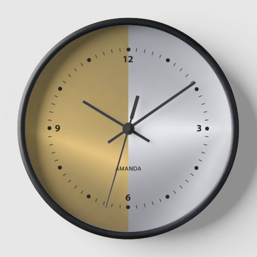 Goud en zilver gesplitst scherm geometrisch ontwer (Voorkant)