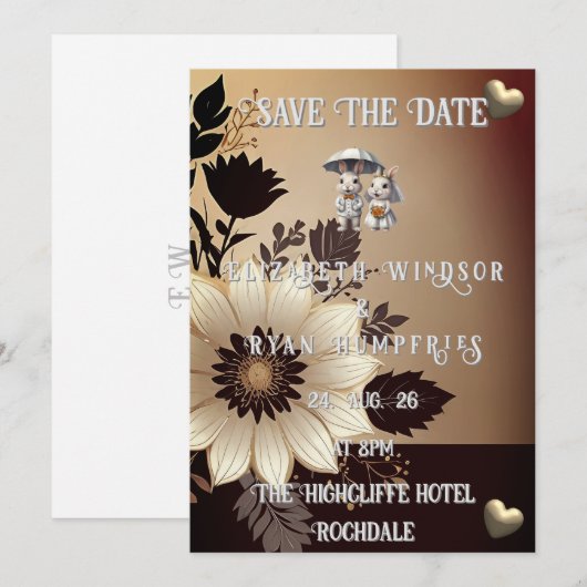 Goud en zilver kaart (Voorkant / Achterkant)