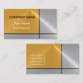 Goud en Zilver Luxe Metallic Visitekaartje (Voorkant / Achterkant)