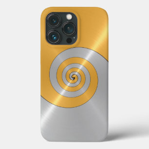 Goud en zilver Roestvrij blik Hoesje-Ma iPhone 13 Pro Hoesje