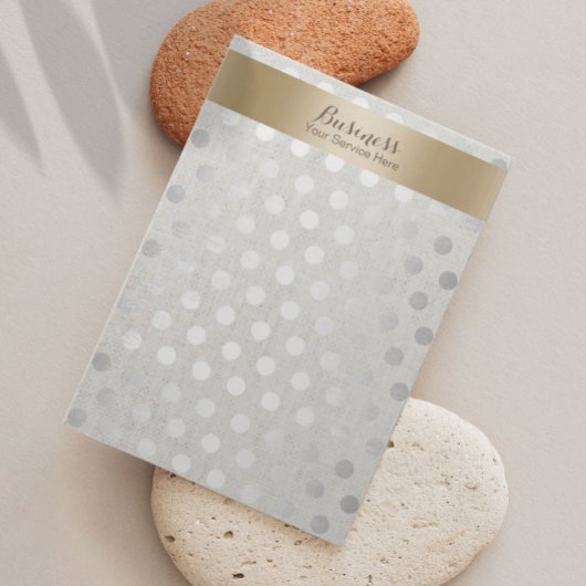 Goud en zilver Stippen met beeldscherm, Classy Lin Visitekaartje