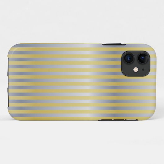 Goud en Zilver (Strepen) Case-Mate iPhone Case (Achterkant (horizontaal))