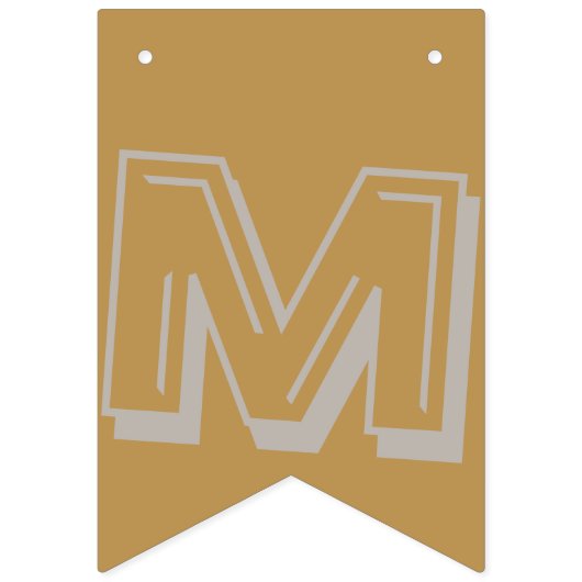 Goud en Zilver Vrolijk Kerstfeest Vlaggetjes (Tweede vlag)