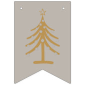 Goud en Zilver Vrolijk Kerstfeest Vlaggetjes (Eerste vlag)