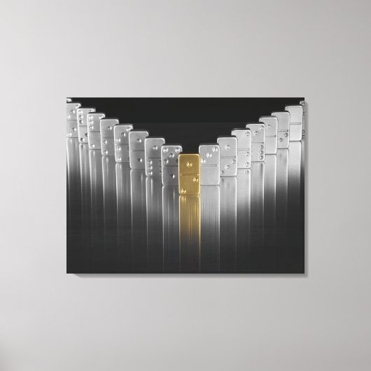 Goud- en zilverdominosen canvas afdruk (Voorkant)