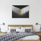 Goud- en zilverdominosen canvas afdruk (Insitu (Slaapkamer))