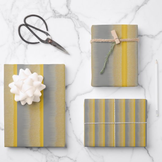 Goud en Zilveren Assemblage Inpakpapier Vel (Voorkant)