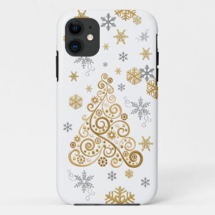 Goud en zilveren Kerstmis iPhone 11 Hoesje