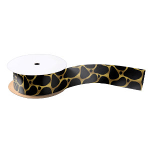 Goud en zwart abstract girafpatroon lint
