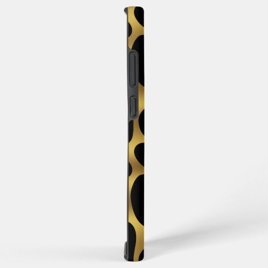 Goud en zwart abstract girafpatroon samsung galaxy hoesje (Rechterkant)