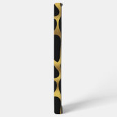 Goud en zwart abstract girafpatroon samsung galaxy hoesje (Linkerkant)