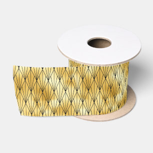 Goud en zwart art deco patroon lint