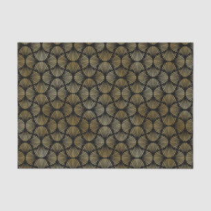 Goud en zwart Art Deco patroon Tissuepapier