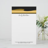 Goud en zwart briefpapier (Staand voorkant)